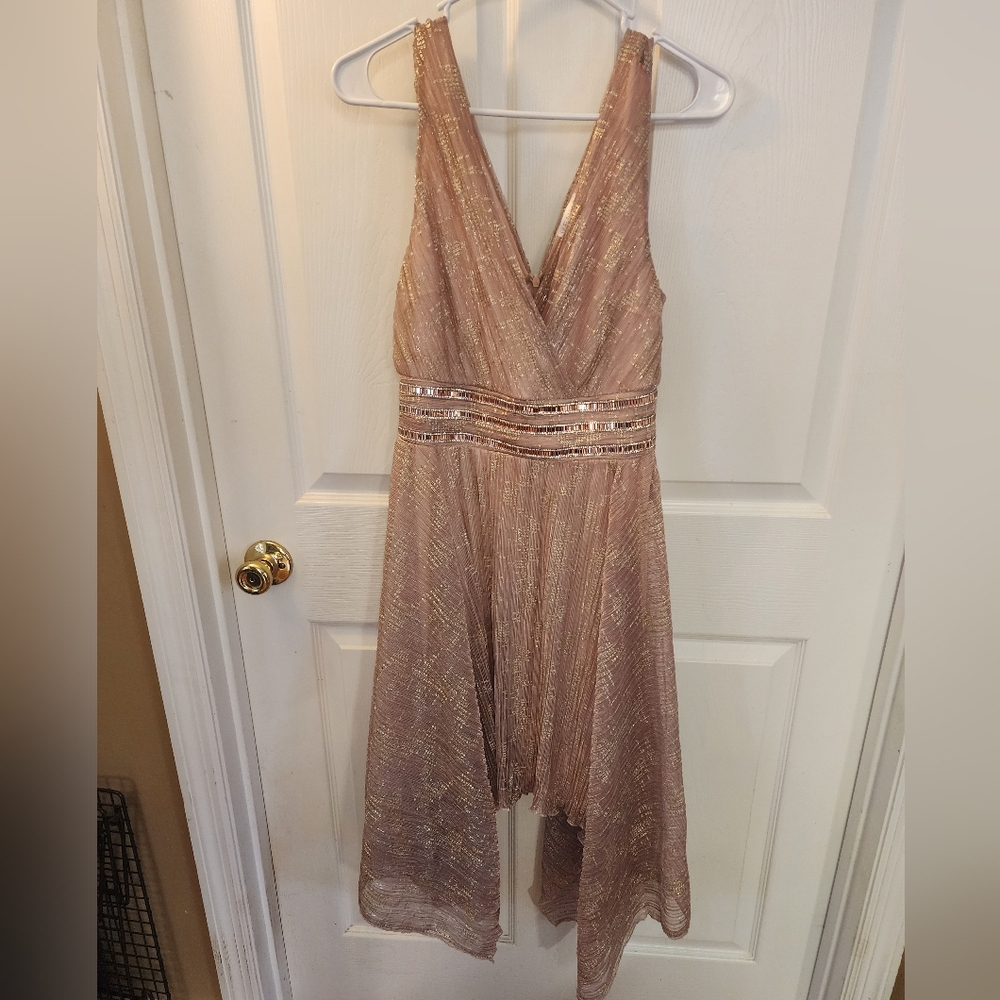 Handkerchief Hem Sequined Dress